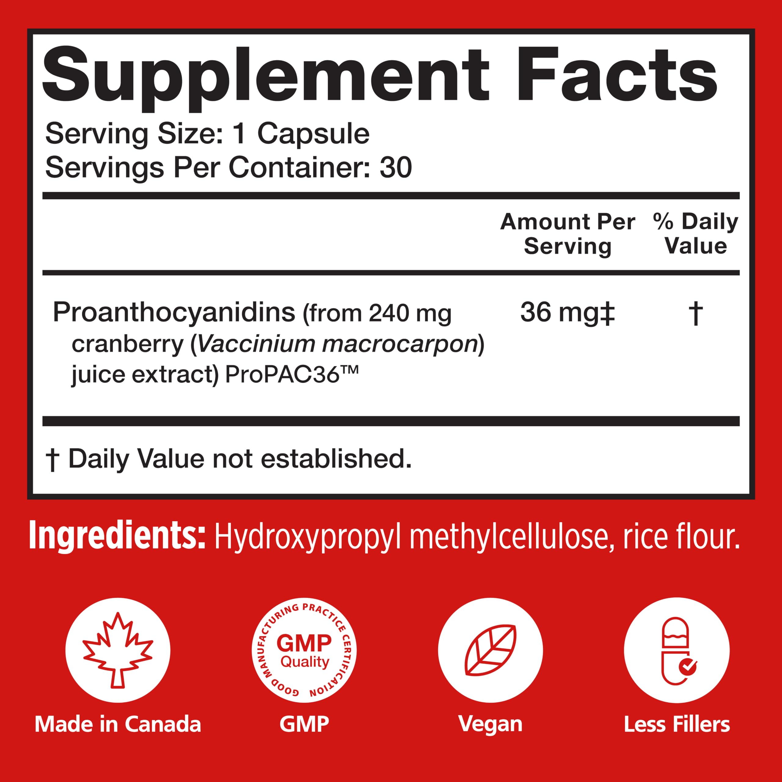 Szio+ Cranberry Supplement 240mg bottle with a plant background