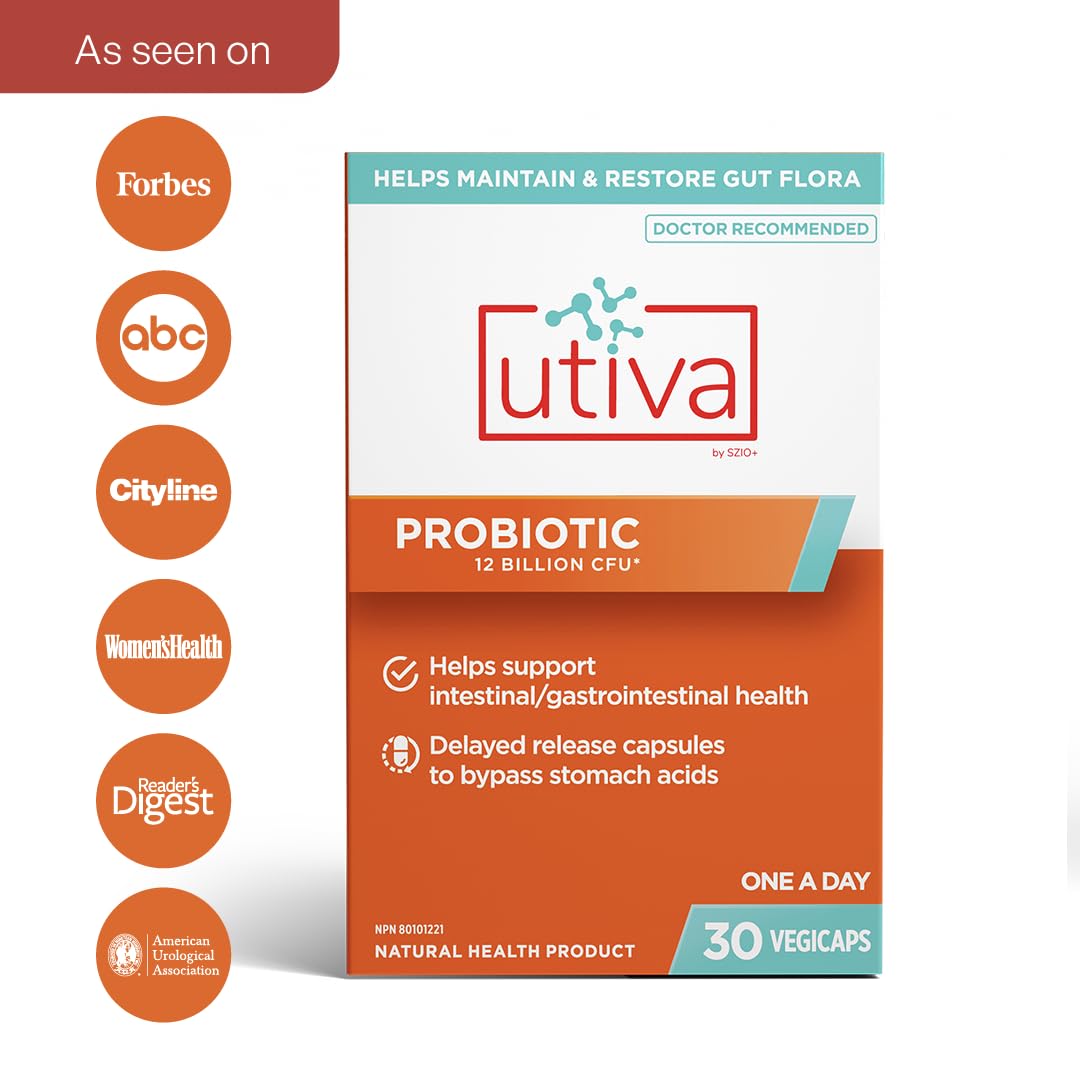 Szio+ Utiva Probiotic Supplement capsule close-up