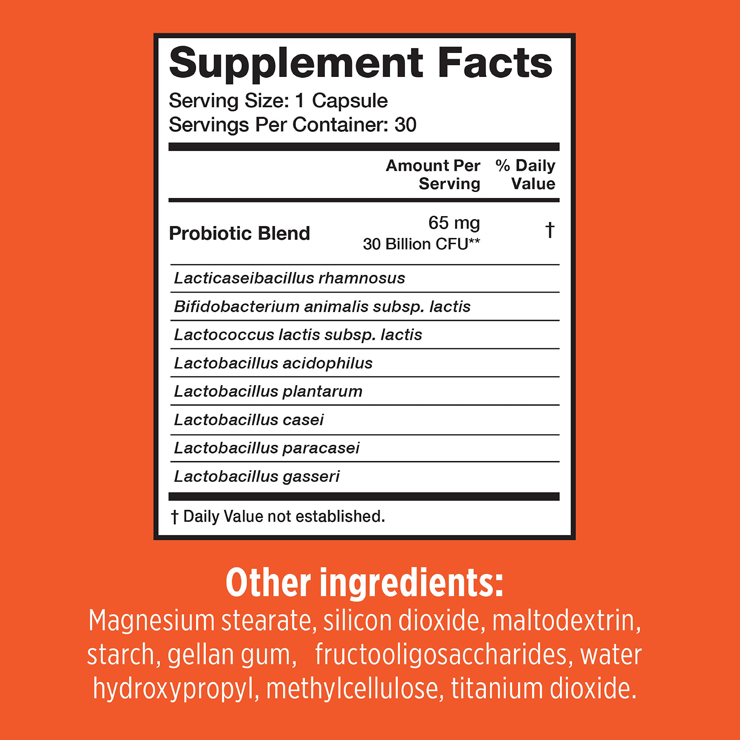 Szio+ Utiva Probiotic Supplement capsules on a table