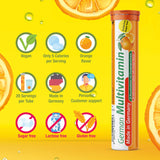 T&D Multivitamin effervescent tablets in a glass of water
