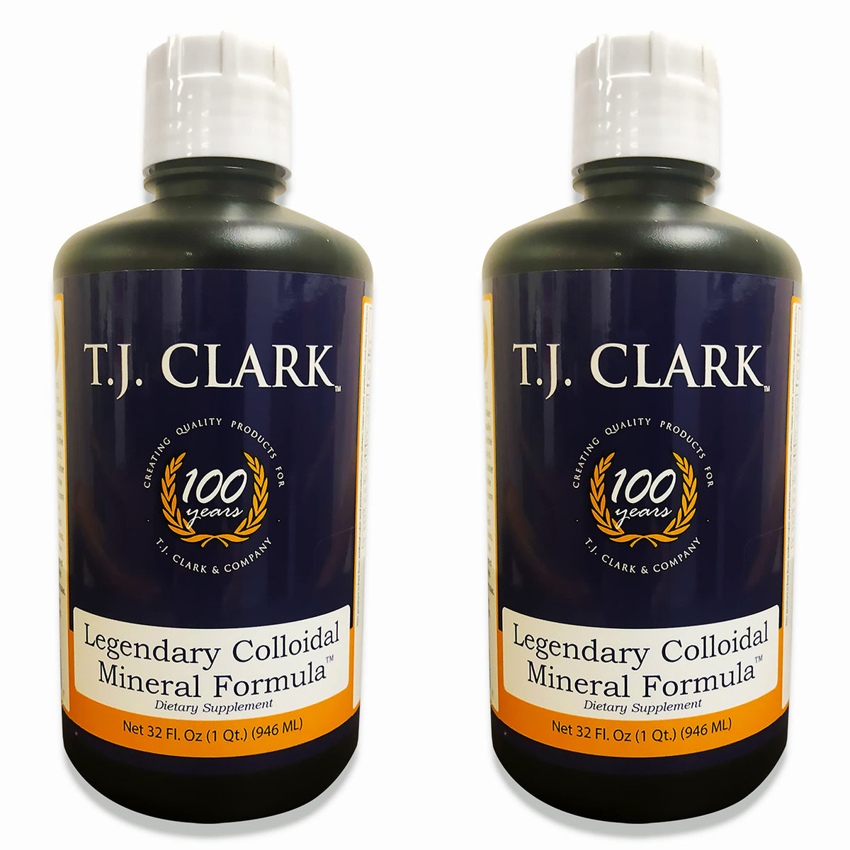 T.J. Clark Colloidal Silver Supplement front view with label