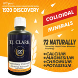 T.J. Clark Colloidal Silver Supplement side view showing bottle size