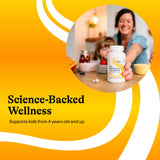 Tablets of Seeking Health Kids Multivitamin Chewable MF on a table