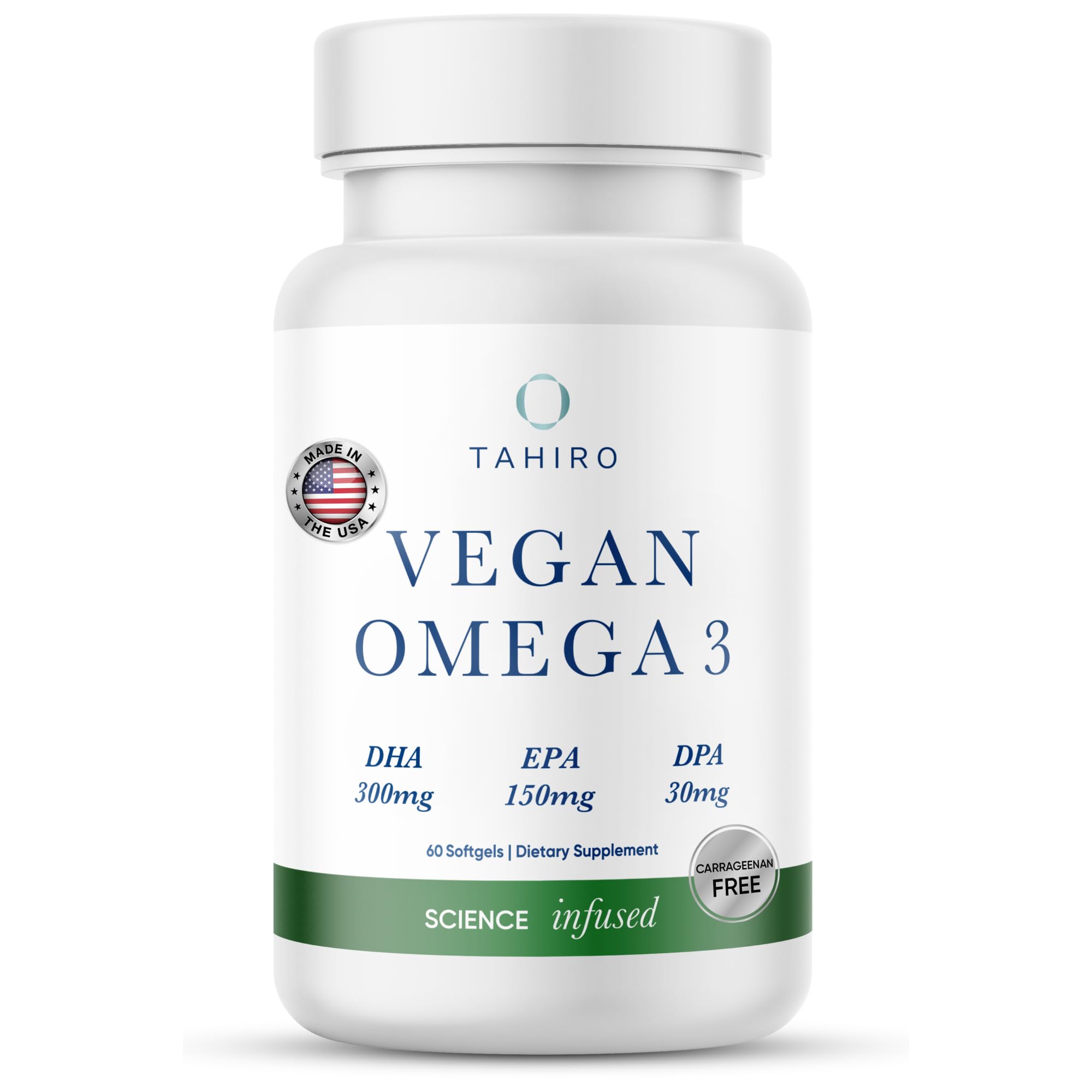 TAHIRO Omega-3 Softgels 300mg DHA front view