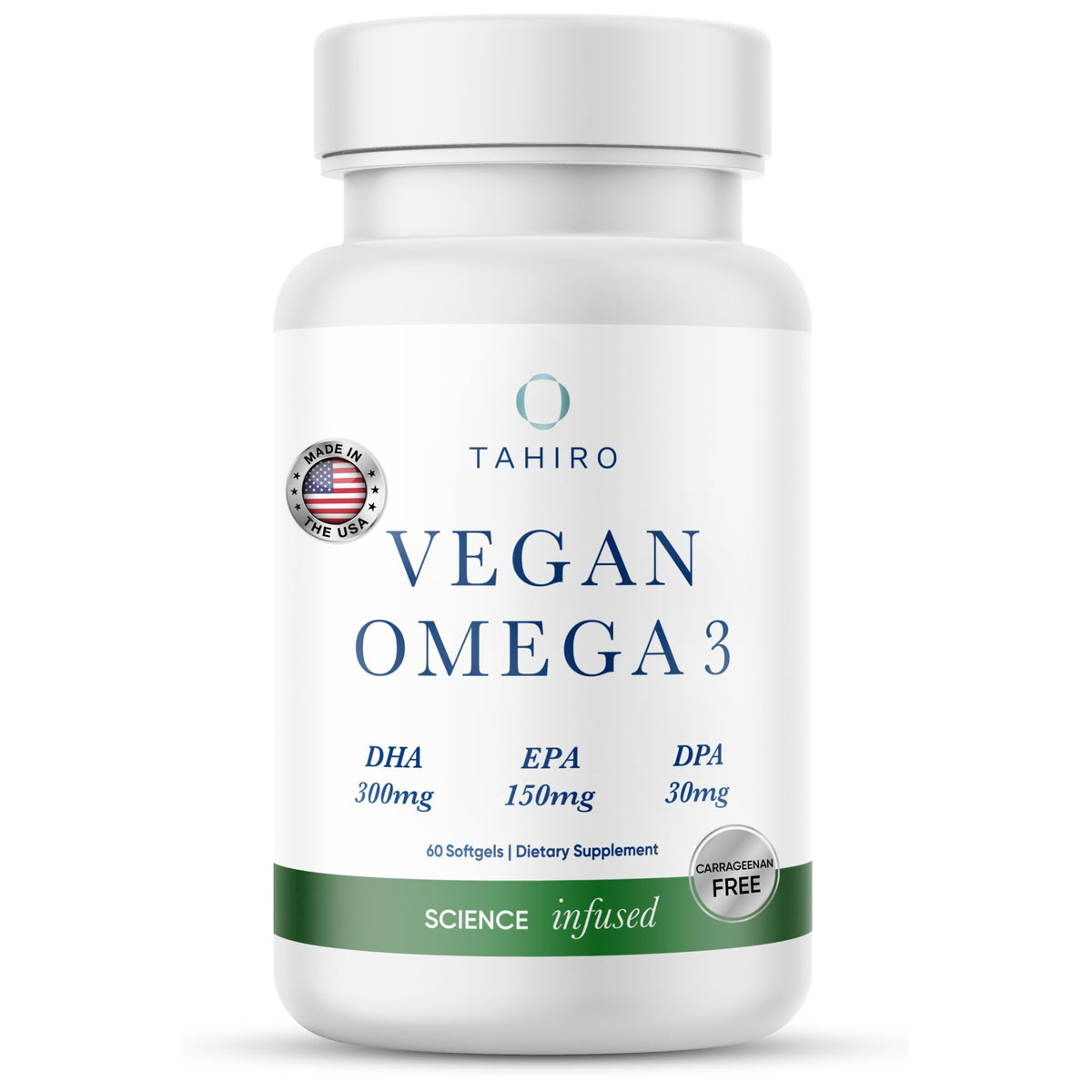 TAHIRO Omega-3 Softgels 300mg DHA front view