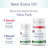 TAHIRO Omega-3 Softgels displayed with other supplements