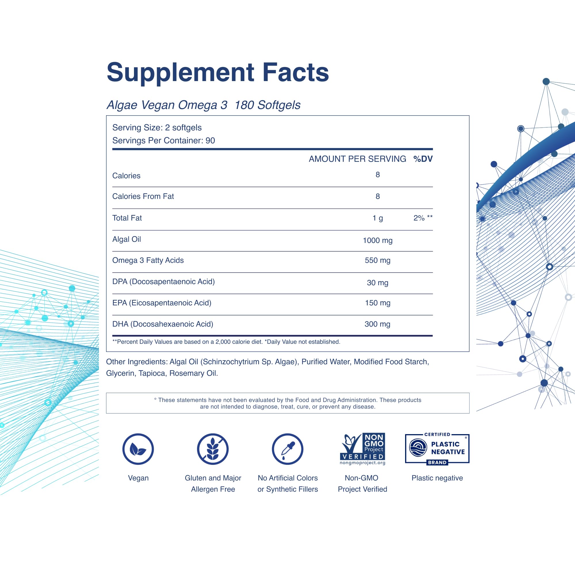 TAHIRO Omega-3 Softgels in hand for size reference