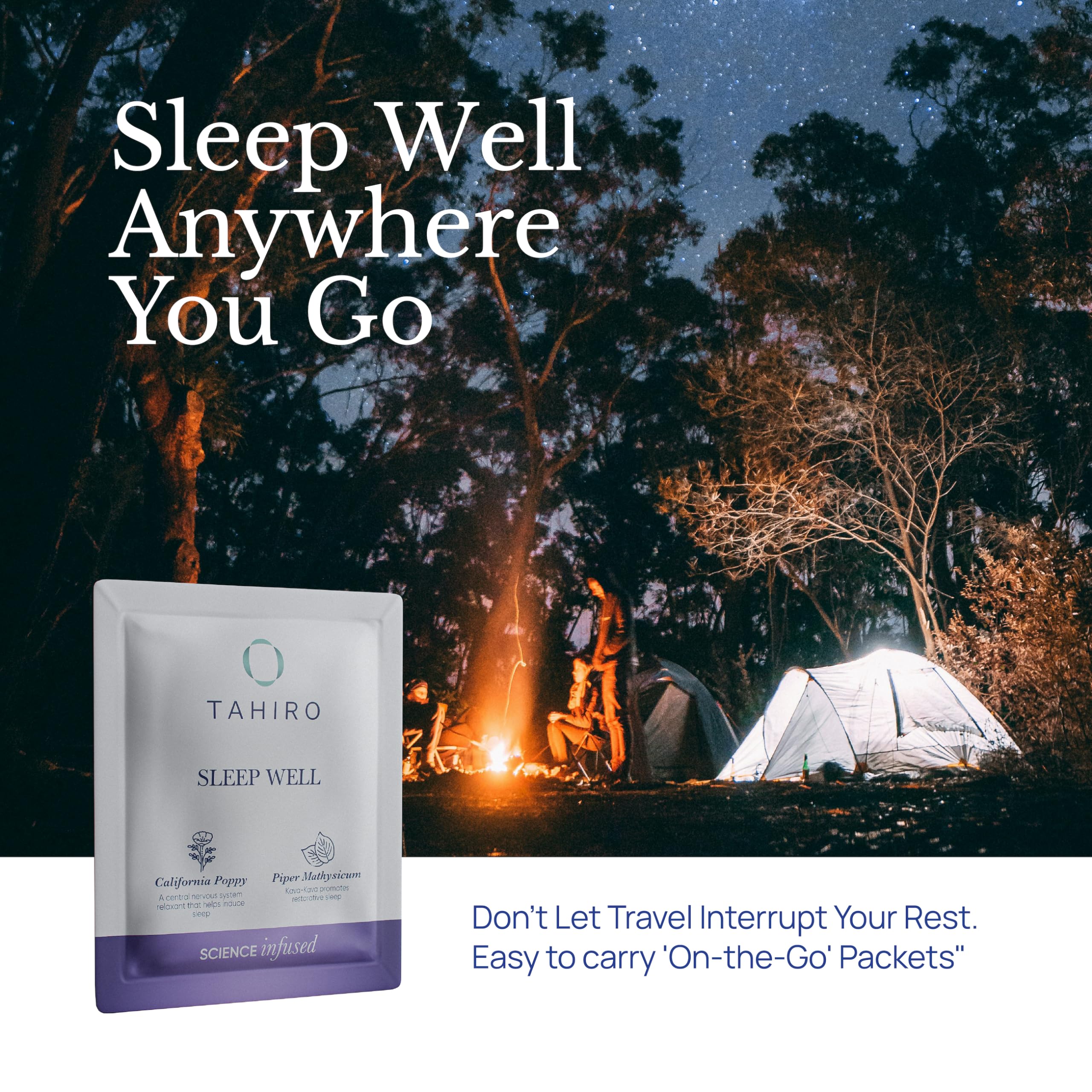 TAHIRO Sleep Well Capsules opened packet showing capsules