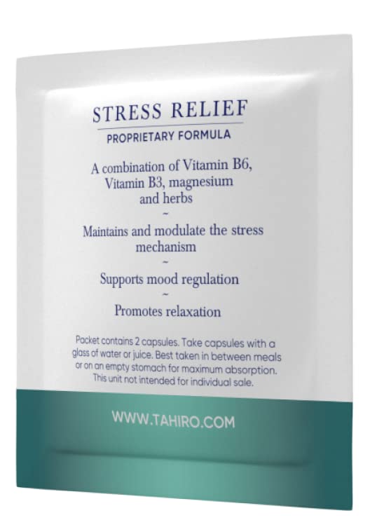 TAHIRO Stress Support Supplement capsules close-up