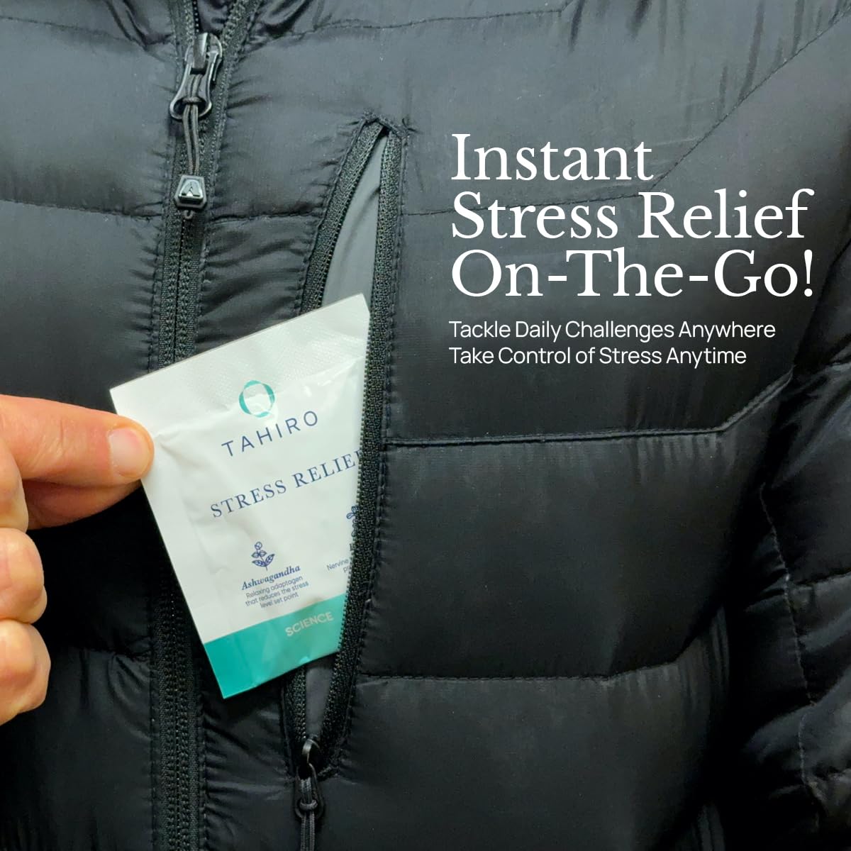 TAHIRO Stress Support Supplement in a lifestyle setting