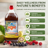 Tahiti Trader Noni Juice Organic 100% Pure 907g bottle side view