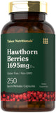 Tahoe Nutritionals Hawthorn Berry 1695mg capsules front view