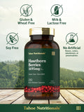 Tahoe Nutritionals Hawthorn Berry capsules with ingredients list