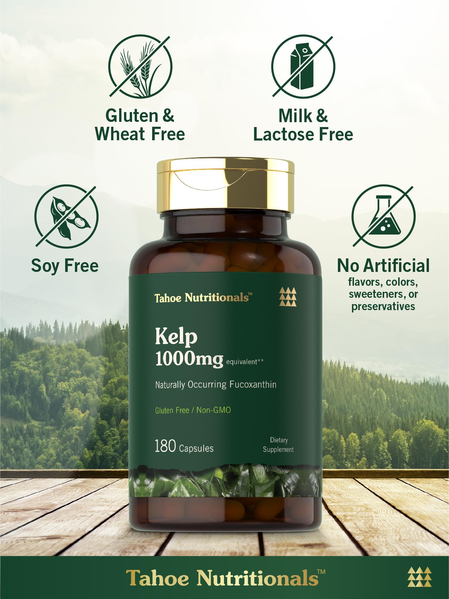 Tahoe Nutritionals Kelp Iodine Supplement 100g ingredients list