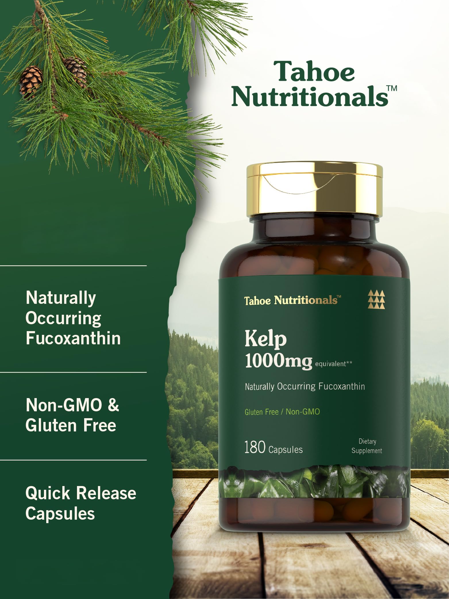 Tahoe Nutritionals Kelp Iodine Supplement 100g packaging