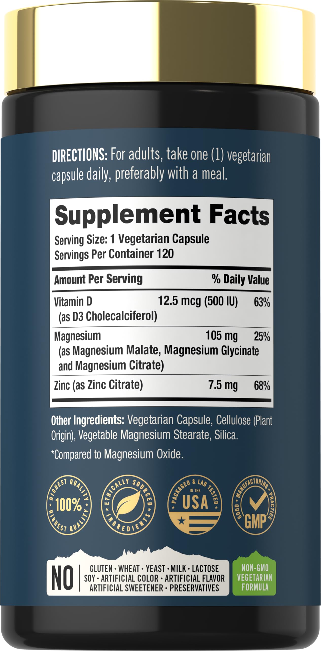 Tahoe Nutritionals Magnesium Complex 192g back view