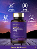 Tahoe Nutritionals Melatonin 12 mg product label