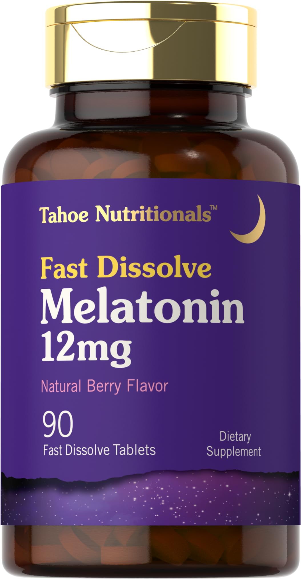 Tahoe Nutritionals Melatonin 12mg Fast Dissolve Tablets front view