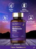 Tahoe Nutritionals Melatonin 12mg Fast Dissolve Tablets on a table