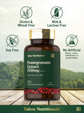 Tahoe Nutritionals Pomegranate Extract Capsules on a wooden table