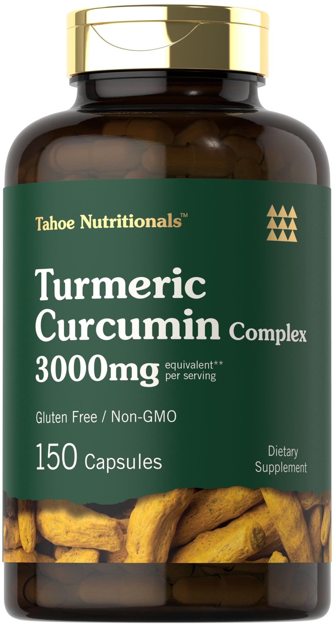 Tahoe Nutritionals Turmeric Curcumin Capsules front view