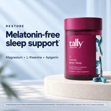 Tally Health Restore Melatonin-Free 90 Capsules side view