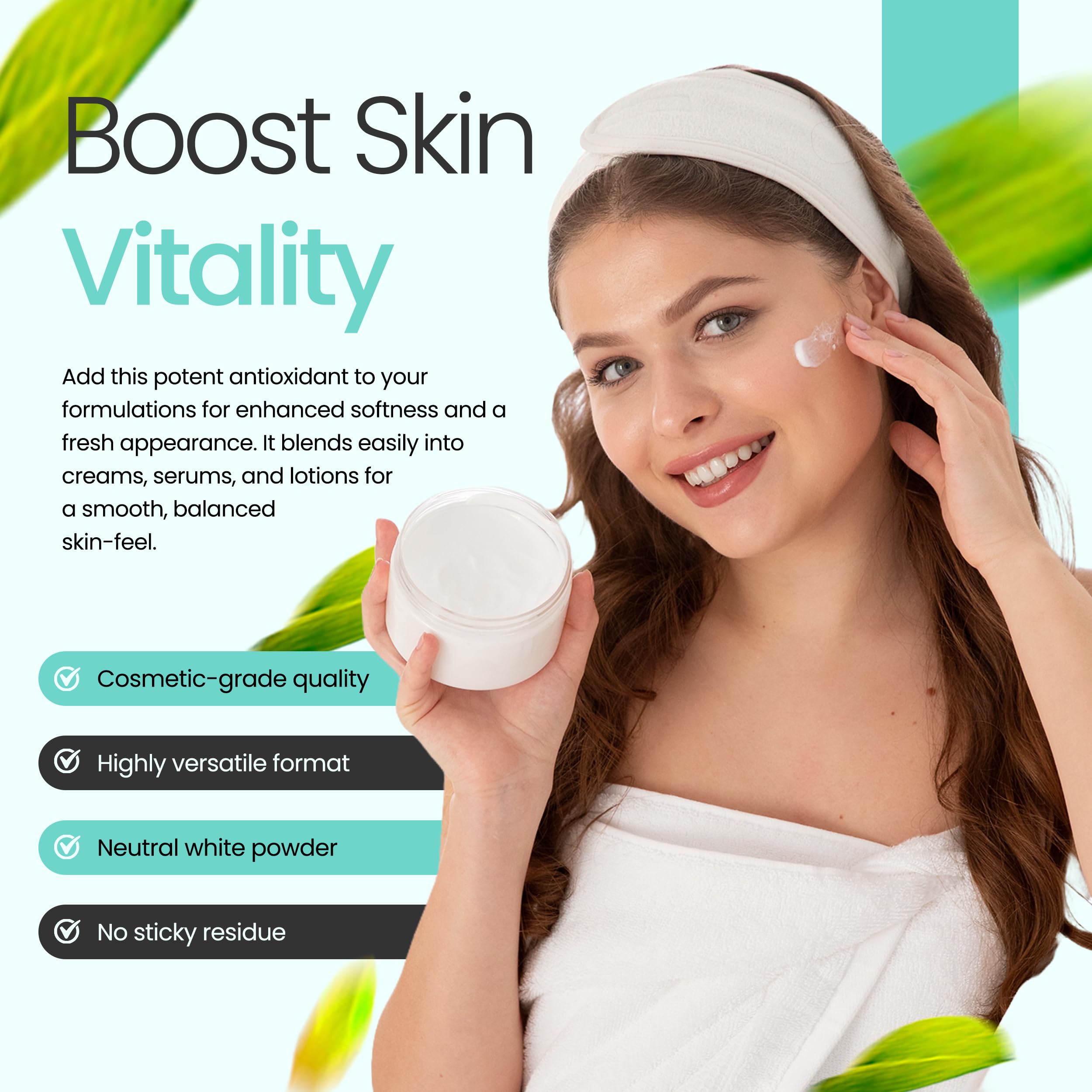 Talsen Chemicals Vitamin E 18g back view with ingredients
