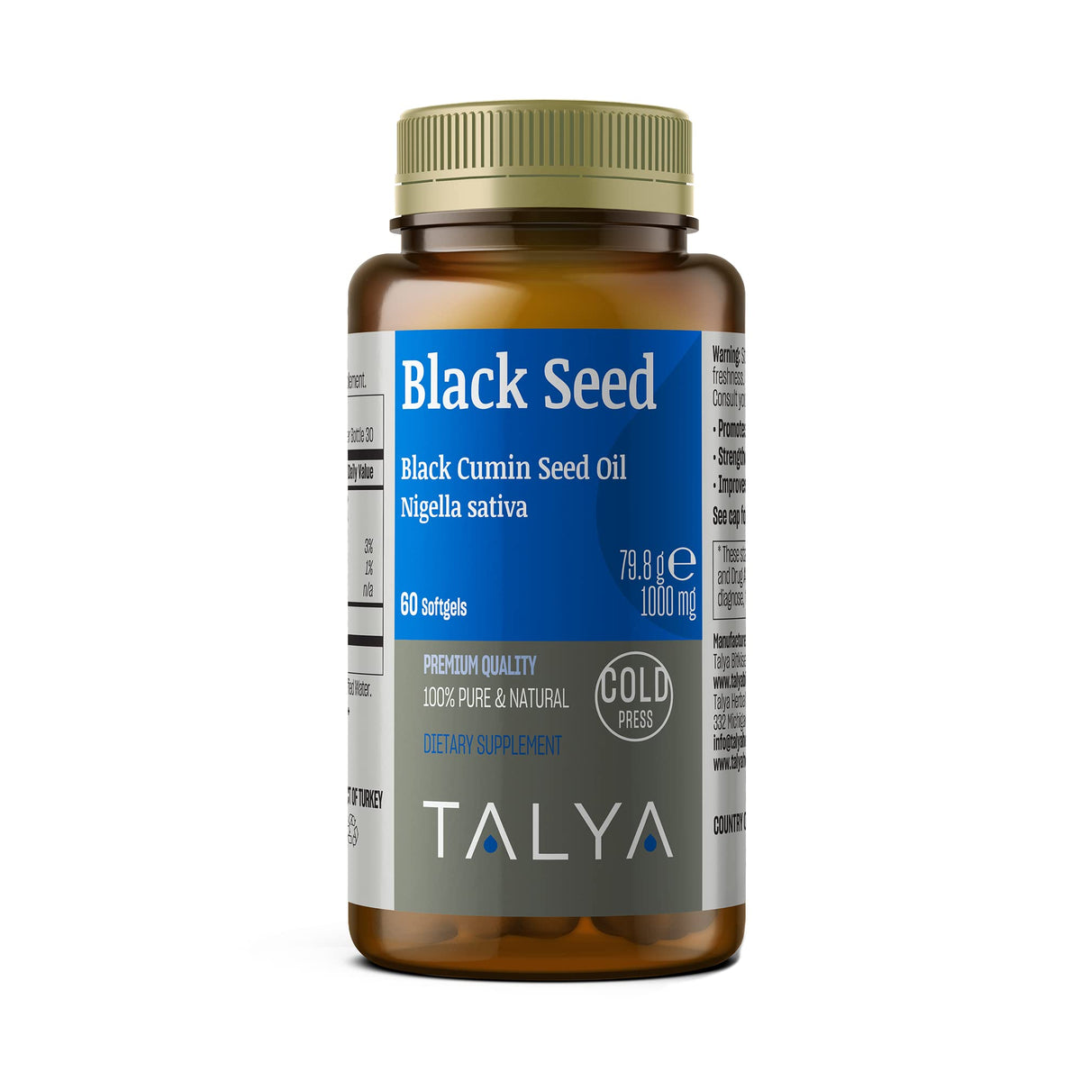 TALYA Black Seed Oil 50ml bottle front view