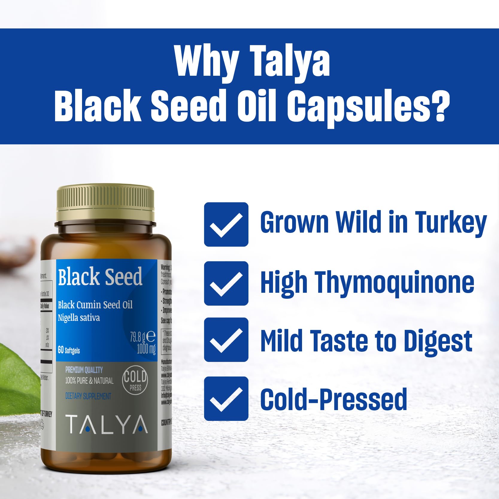 TALYA Black Seed Oil 50ml packaging