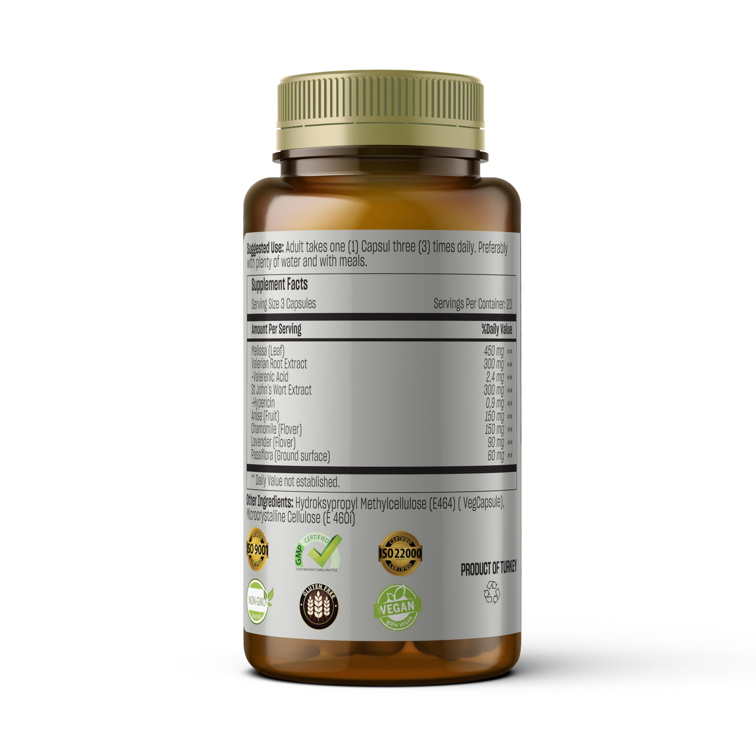 TALYA daily wellness herbal supplement bottle with label