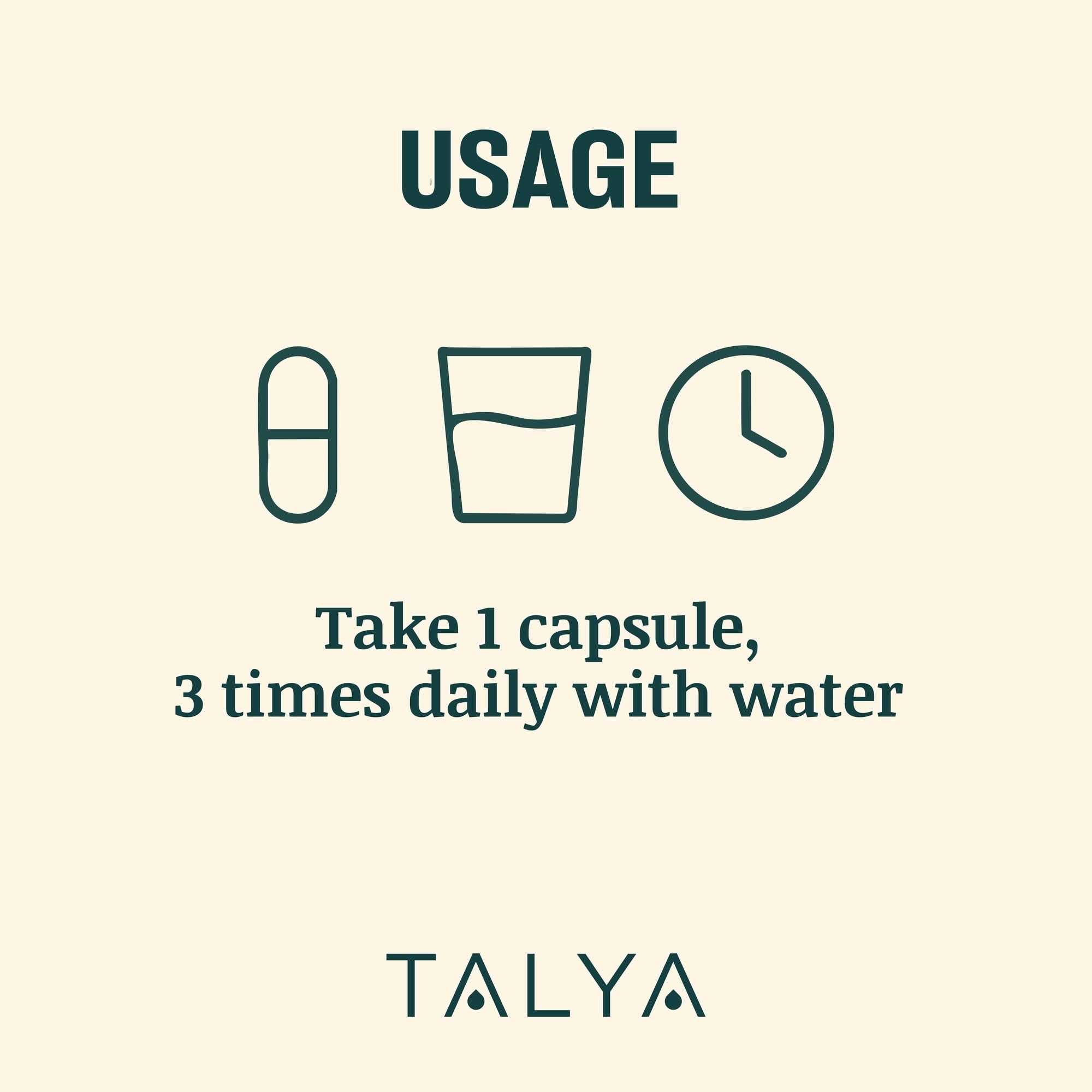 TALYA daily wellness herbal supplement side view