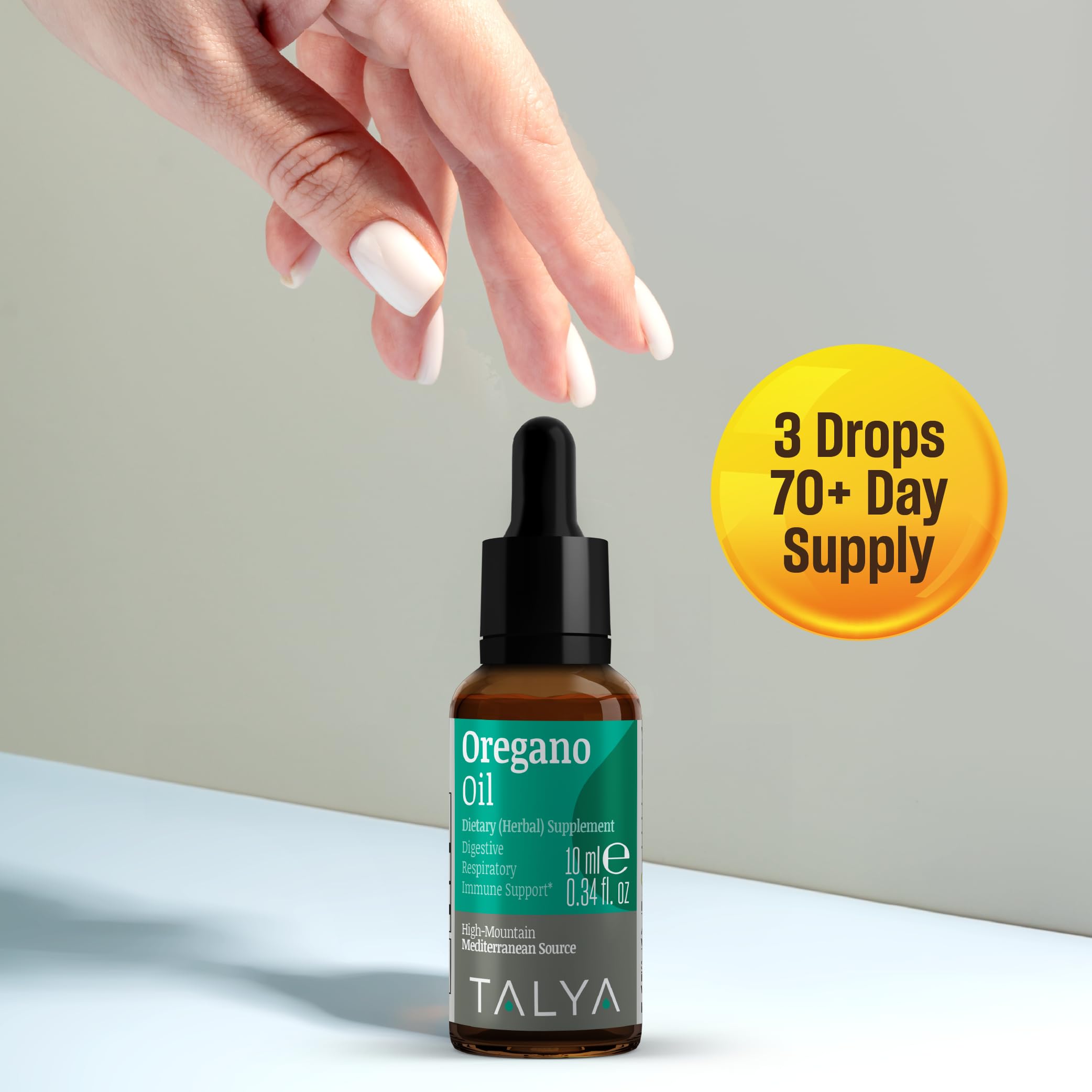 TALYA Oregano Oil 41g bottle side view
