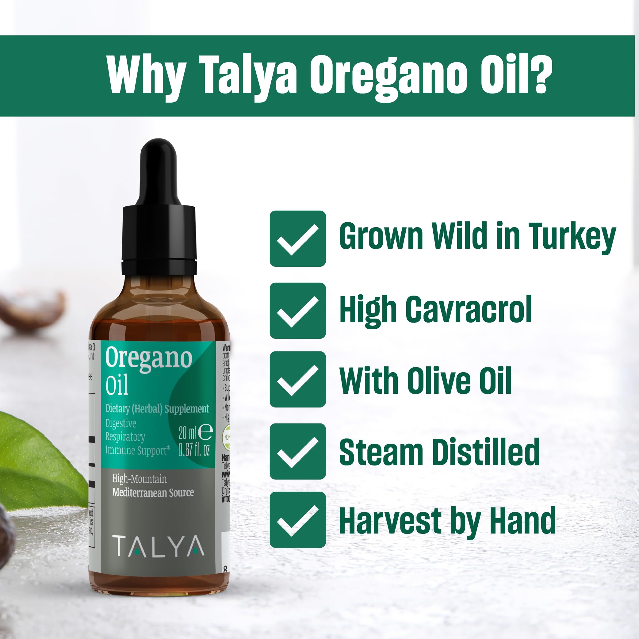 TALYA Oregano Oil 60g with Extra Virgin Olive Oil infusion