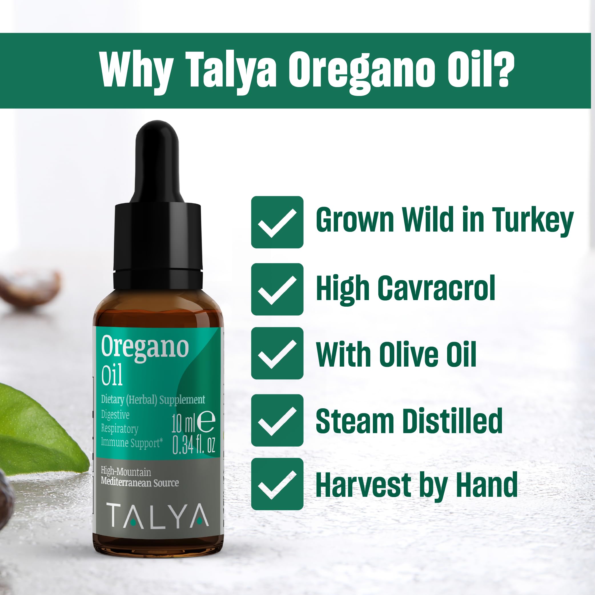 TALYA Oregano Oil with Extra Virgin Olive Oil infusion
