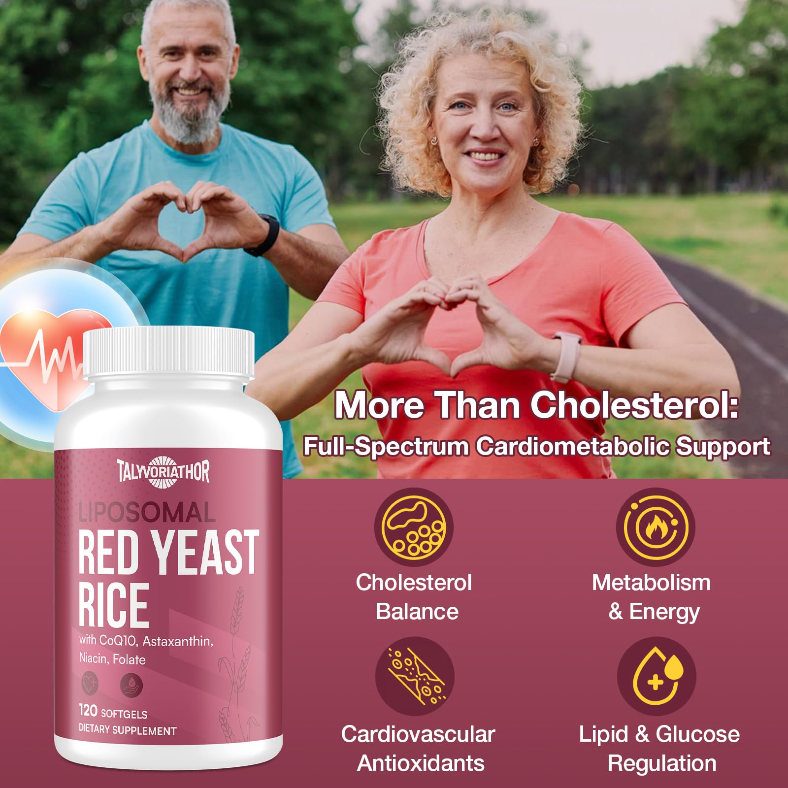 Talyvoriathor Red Yeast Rice 1200mg with CoQ10 and Astaxanthin
