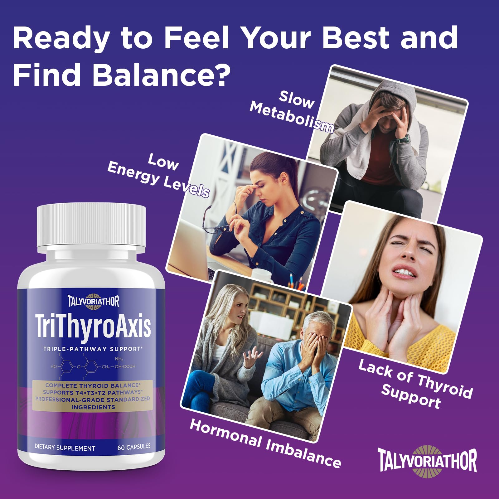 Talyvoriathor TriThyroAxis Thyroid Support 1500mg packaging
