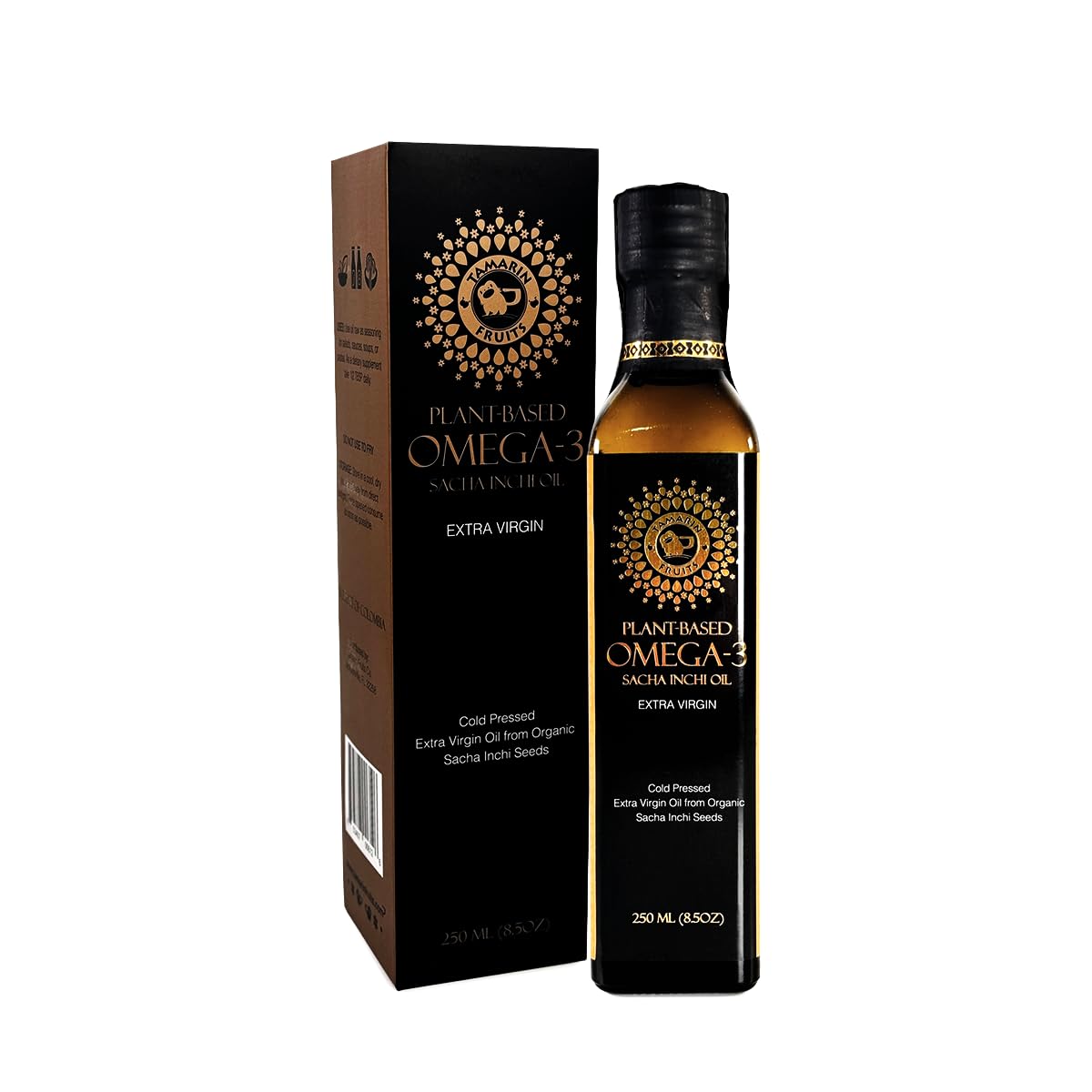 Tamarin Fruits Omega 3-6-9 oil bottle side view