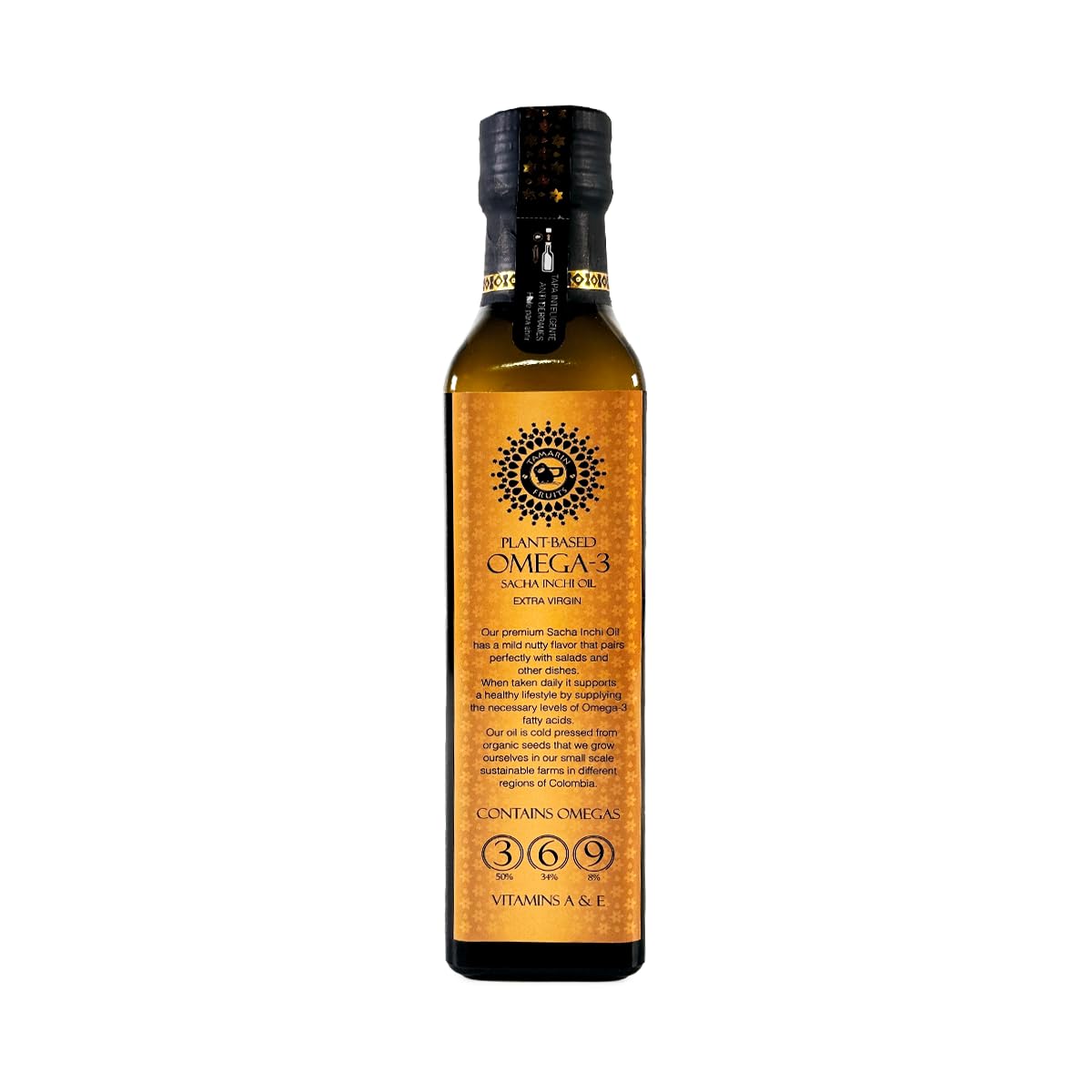 Tamarin Fruits Omega 3-6-9 oil drizzled over vegetables