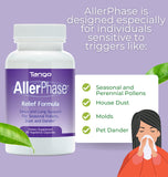 Tango AllerPhase herbal supplement 300mg side view of packaging