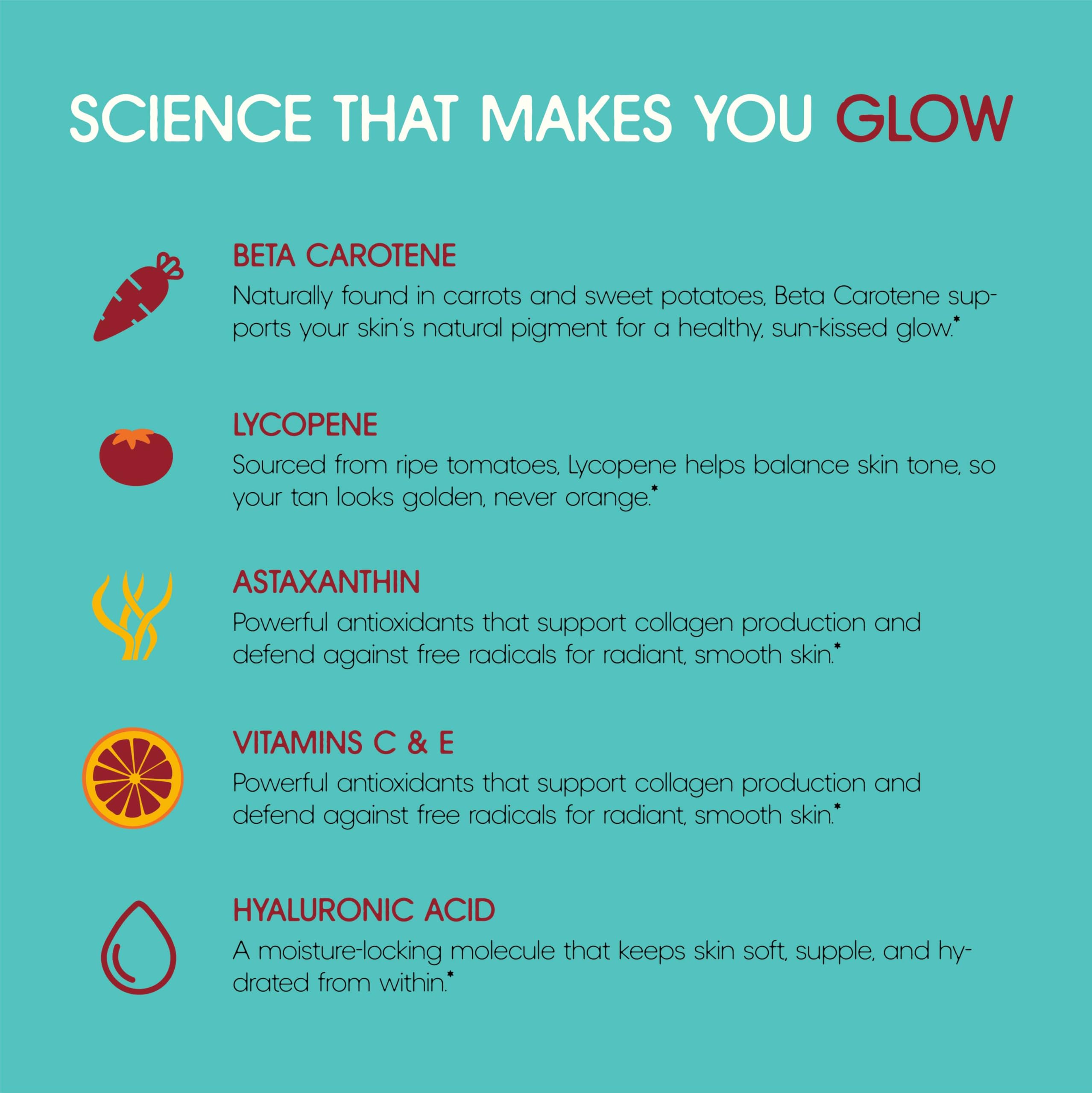 TANSOLARA Glow Tanning Gummies bottle side view