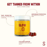 TANSOLARA Glow Tanning Gummies showing gummy texture