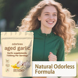 TANSPRESSO Aged Garlic Extract Softgels in lifestyle setting