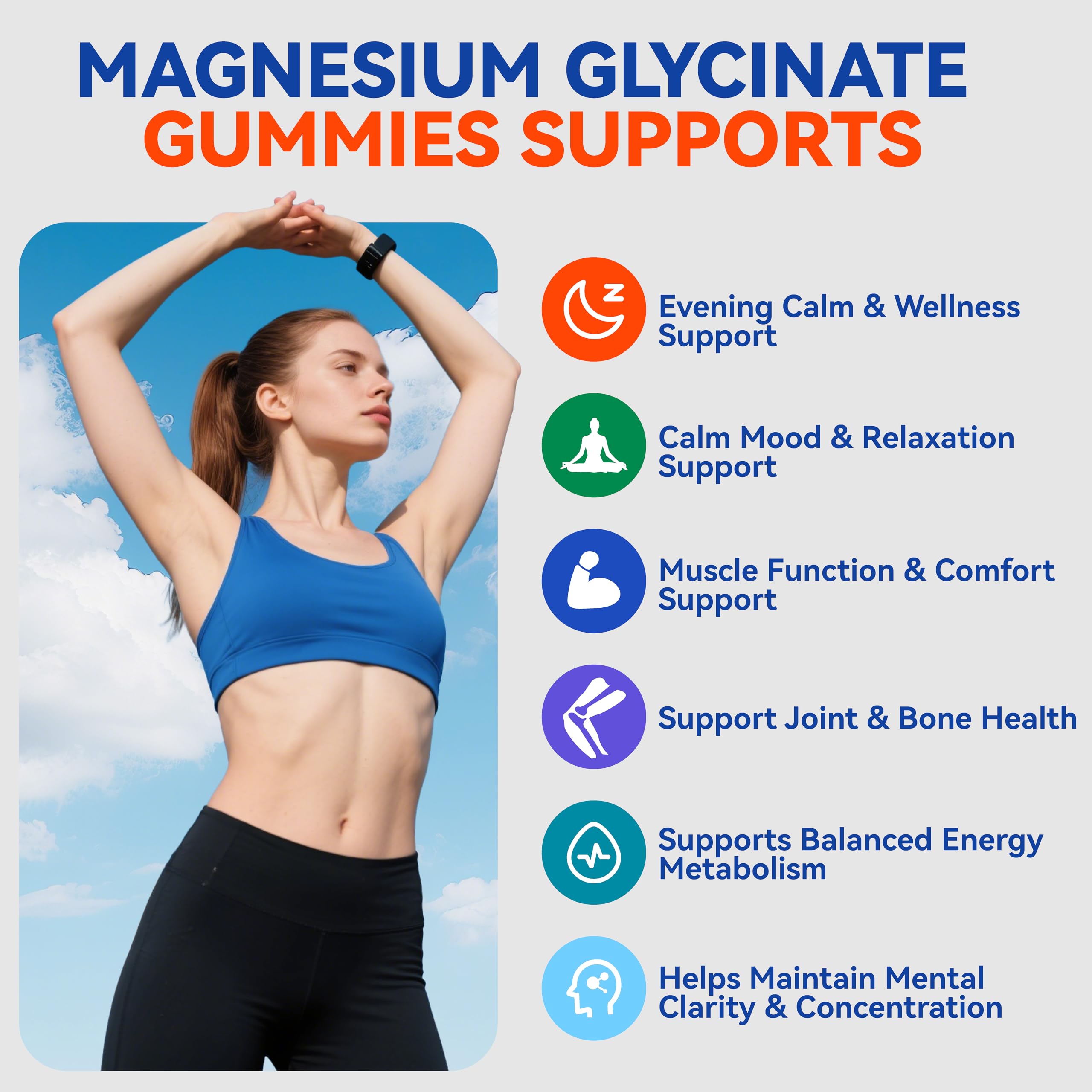 TasoMomi Magnesium Glycinate Gummies 400mg side view