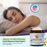 Taspen's Organics Magnesium Sleep Cream on a bedside table