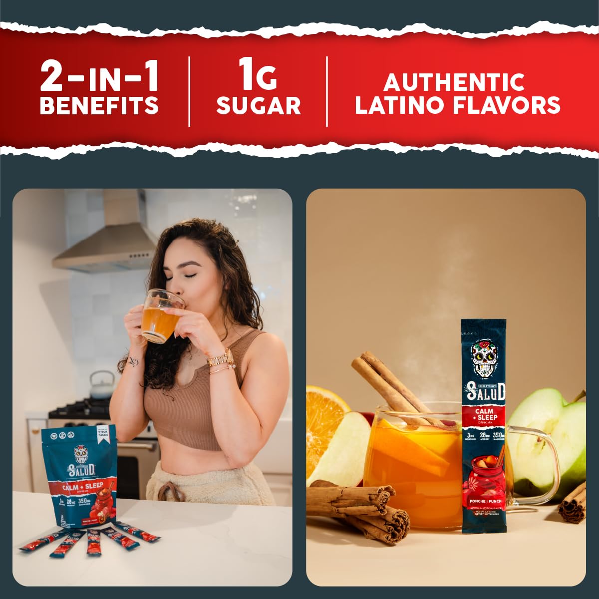 Taste Salud 2-in-1 Calm & Sleep supplement ingredients list