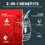 Taste Salud 2-in-1 Calm & Sleep supplement stick pack back view