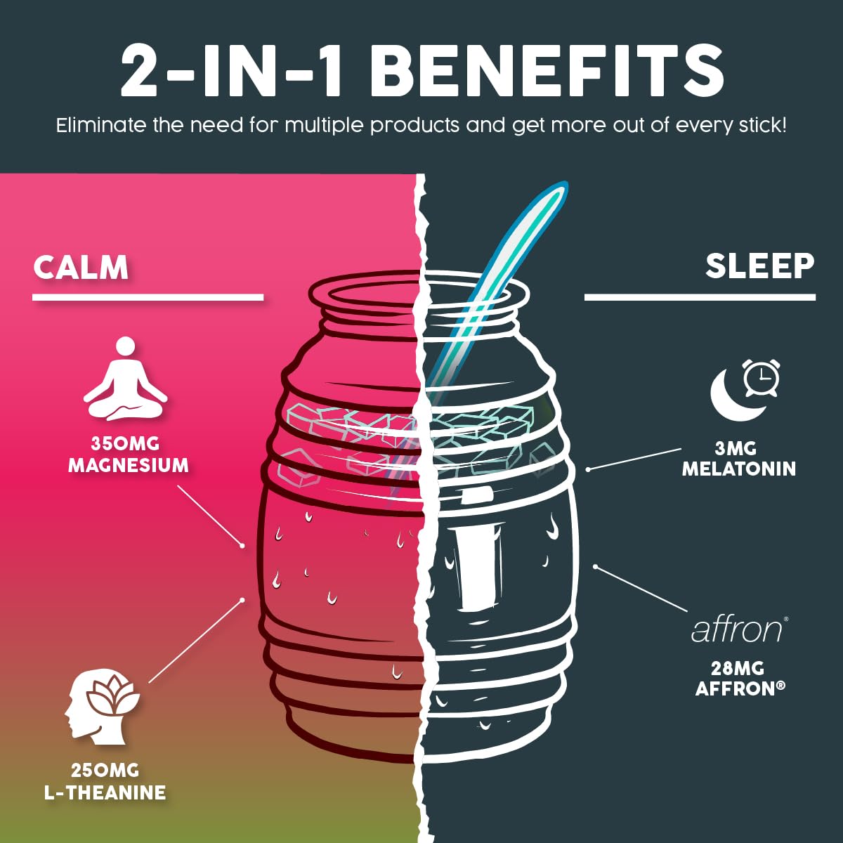 Taste Salud Sleep Supplement 2-in-1 Calm & Sleep nutritional information