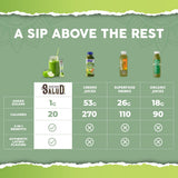 Taste Salud Spirulina 2-in-1 Greens & Superfoods stick pack on a kitchen counter