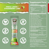 Taste Salud Spirulina 2-in-1 Greens & Superfoods stick pack with ingredients list