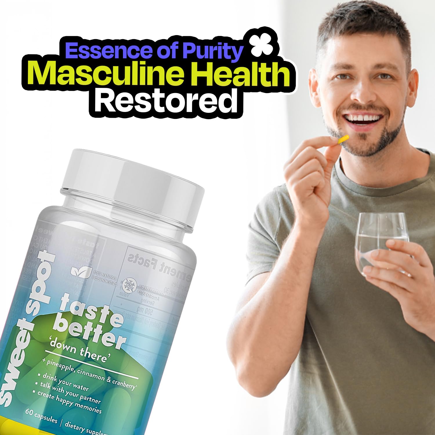 TASTE THE SWEET SPOT Probiotic Capsules with fresh pineapple and cranberry